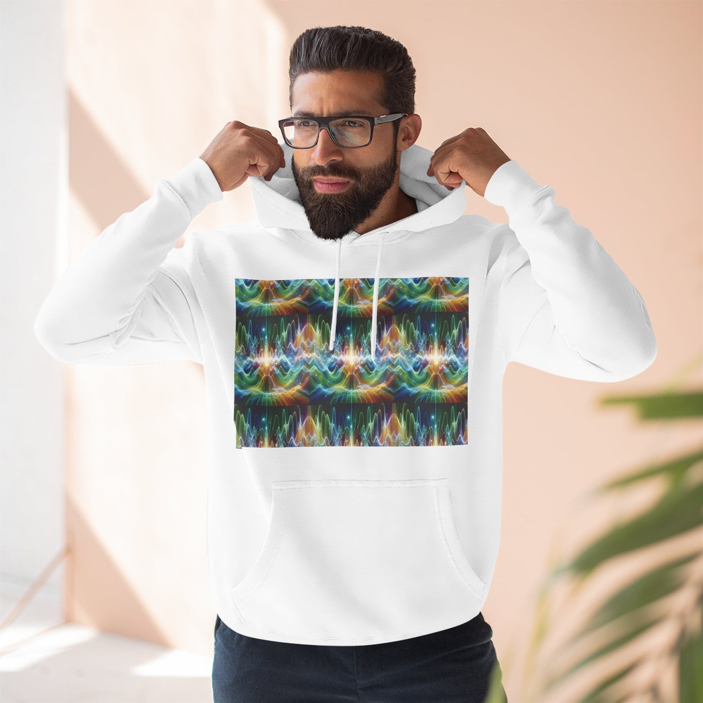 Fleece Hoodie - Frequency Waves Design