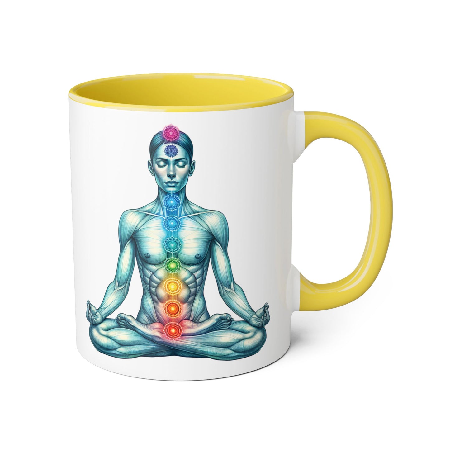 Chakra Meditation Mug, Spiritual Coffee Cup, Yoga Gift, Energy Healing Drinkware, Zen Home Decor, Mindfulness Mug