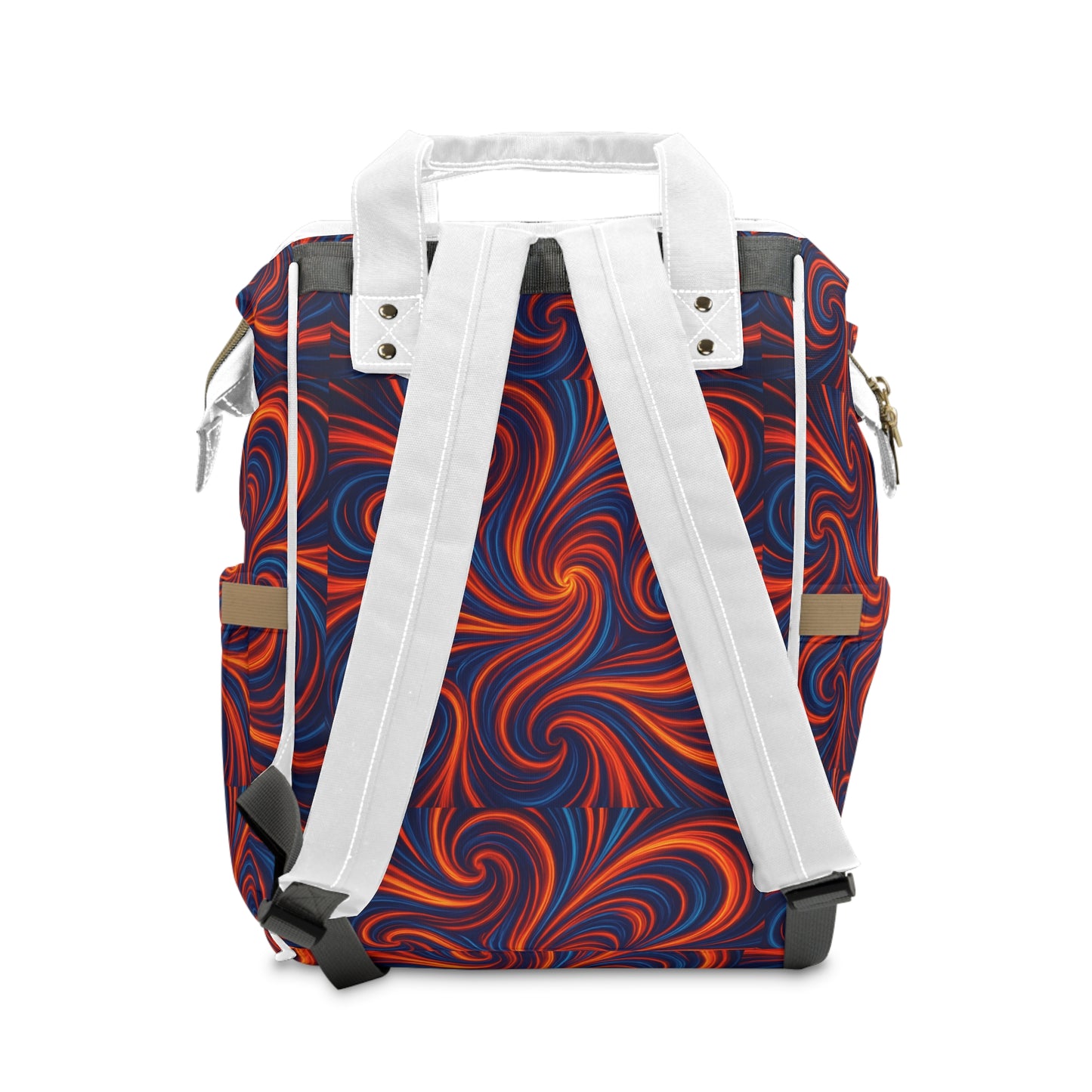 Diaper Backpack, Vibrant Swirls, Colorful Baby Bag, Mom Gift, Baby Shower Present, Nursery Backpack, Diaper Tote Bag