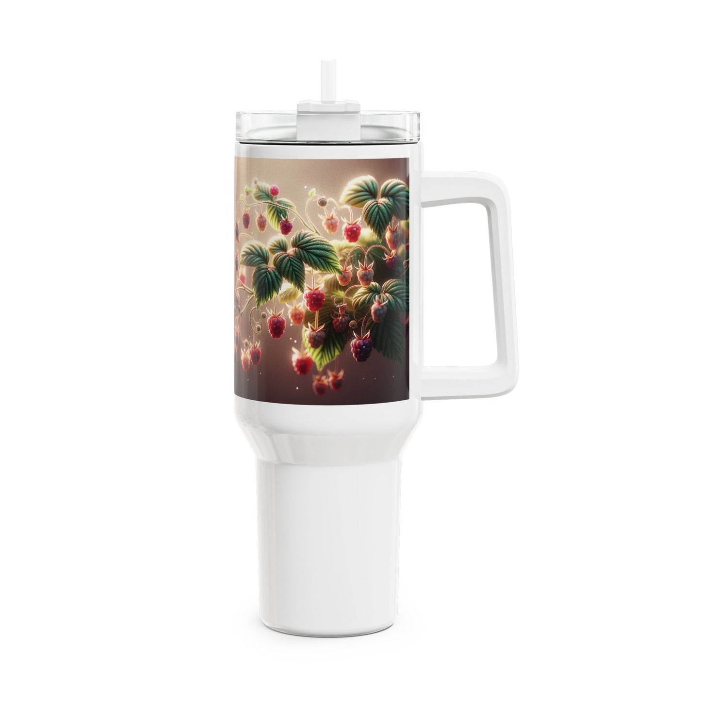 40oz Tumbler - Raspberry Plants Design