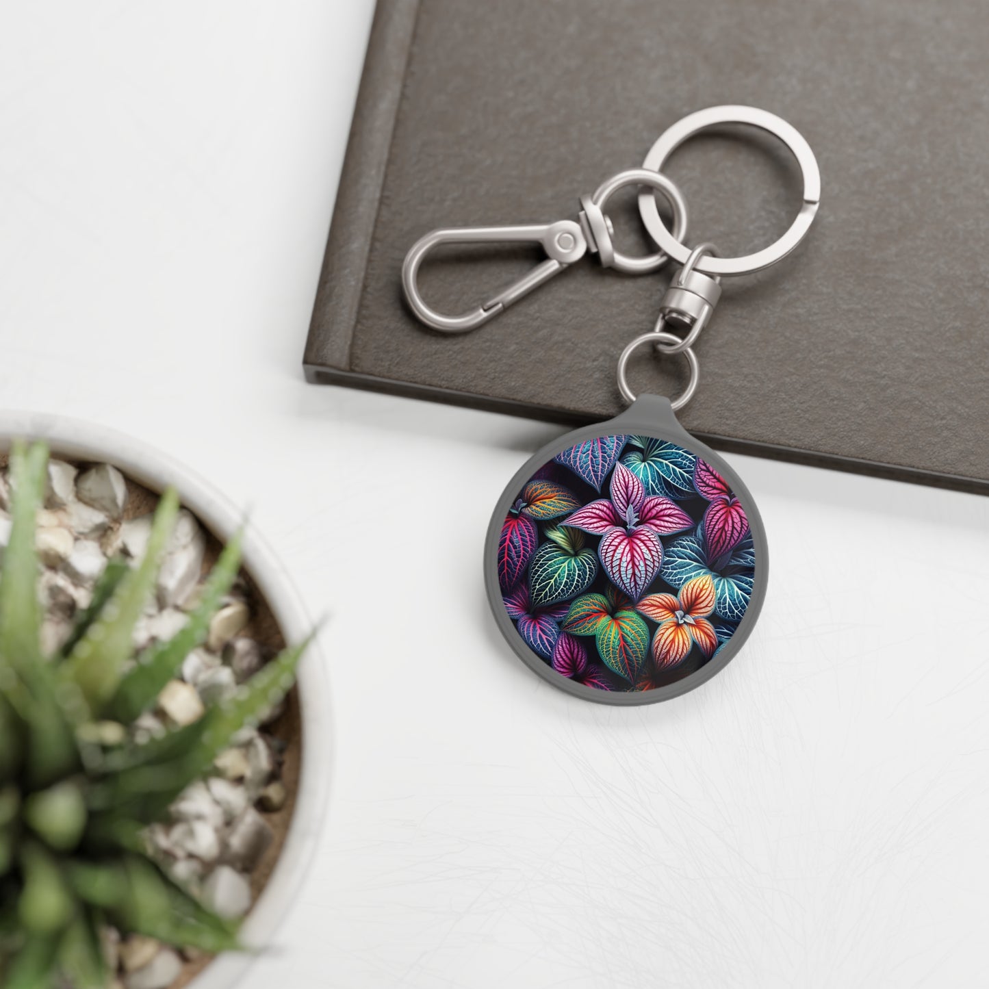 Keyring Tag - Vibrant Tropical Design