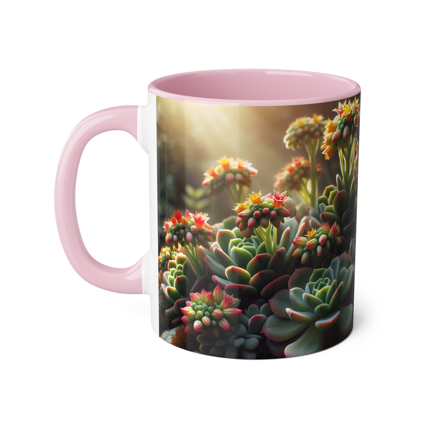 Succulent Mug, Echeveria Plant Coffee Cup, Gardening Gift, Botanical Tea Mug, Plant Lover Present, Cactus Ceramic Mug