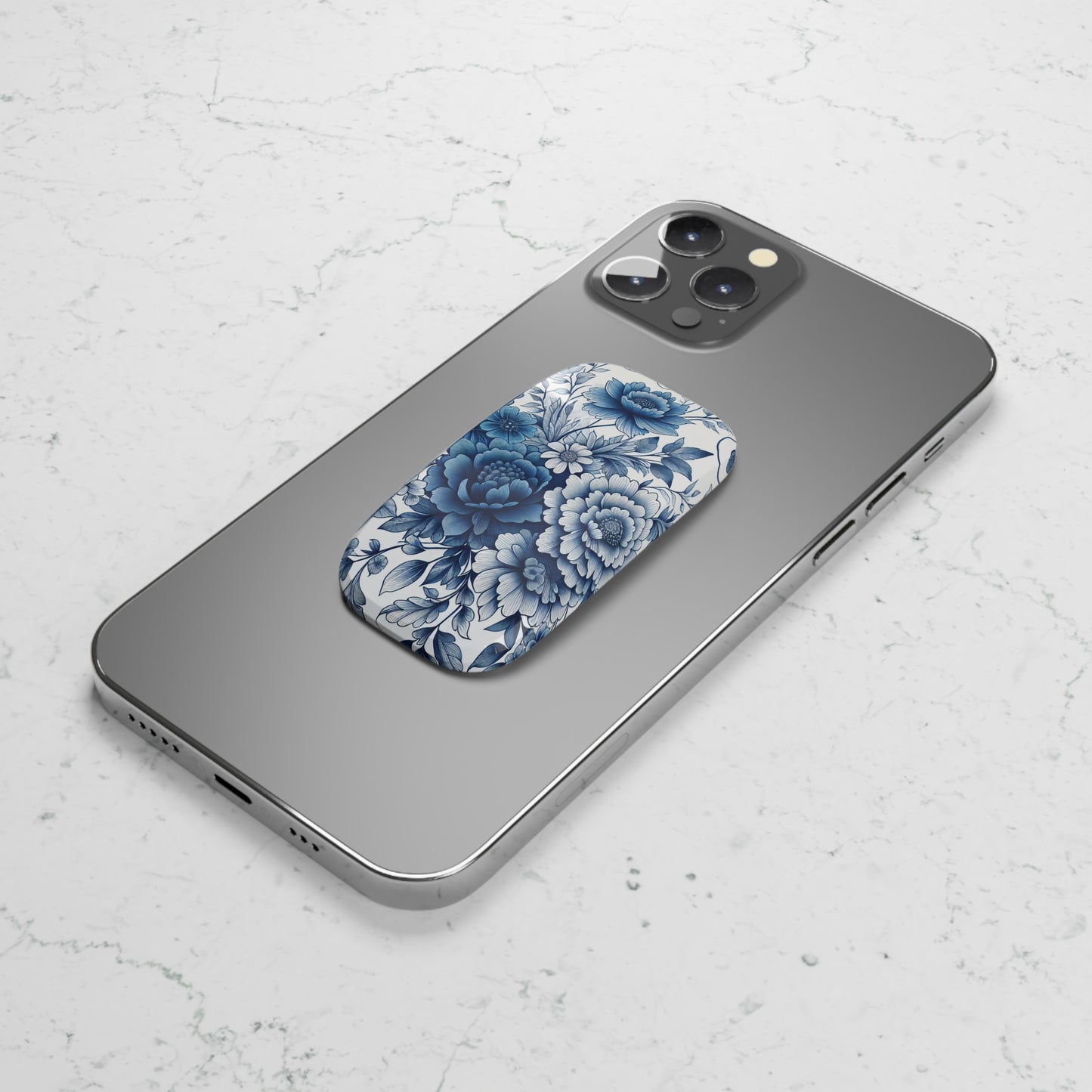 Phone Grip - Blue Floral Design