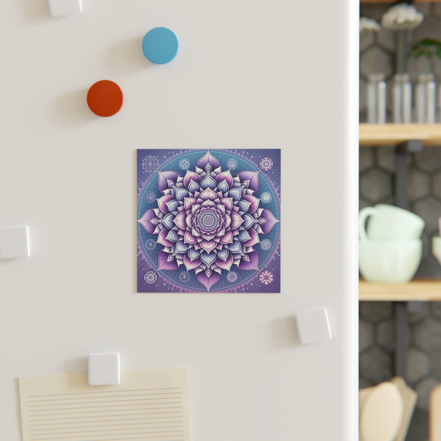 Square Magnet - Crown Chakra Design