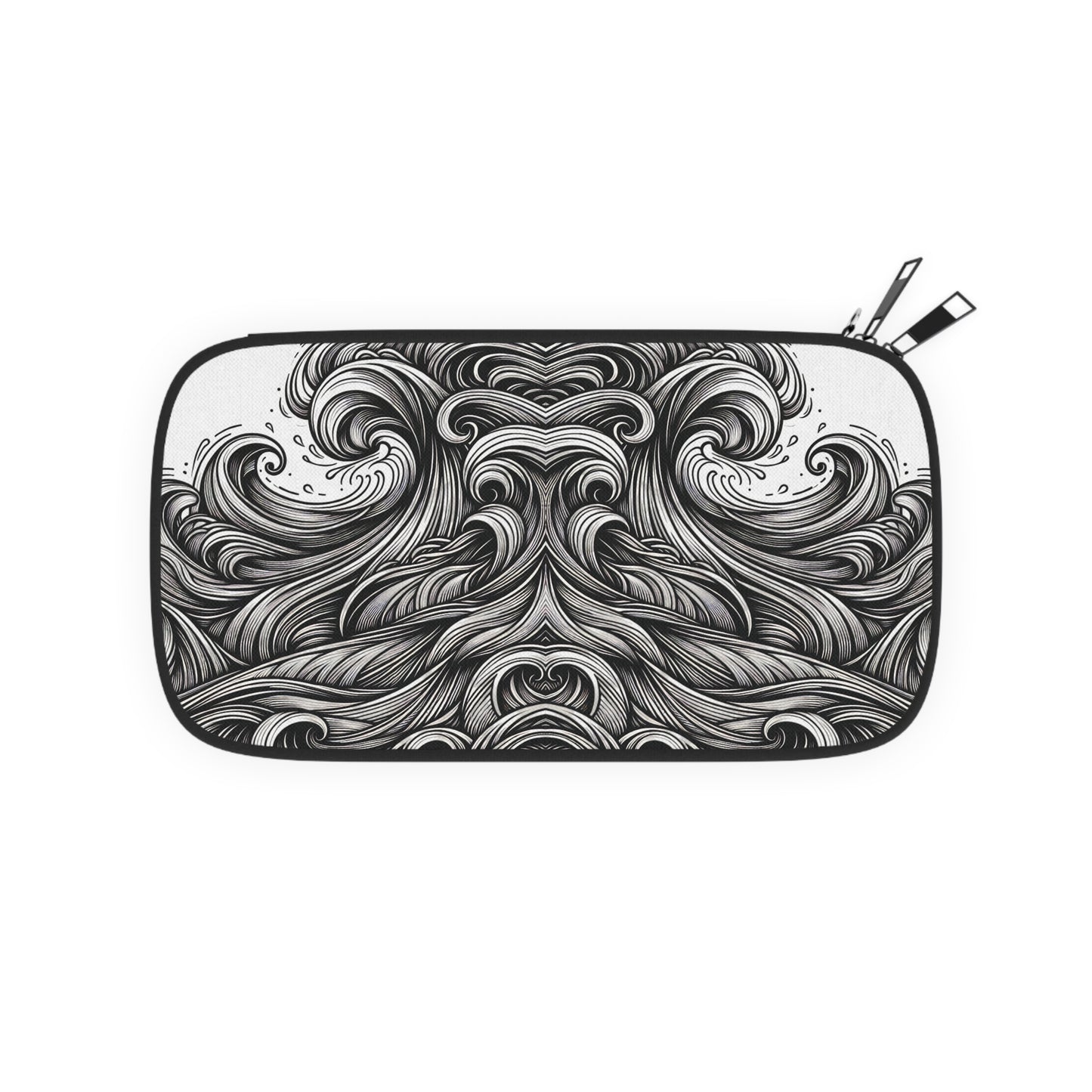 Passport Wallet - Monochrome Energy Wave Travel Organizer