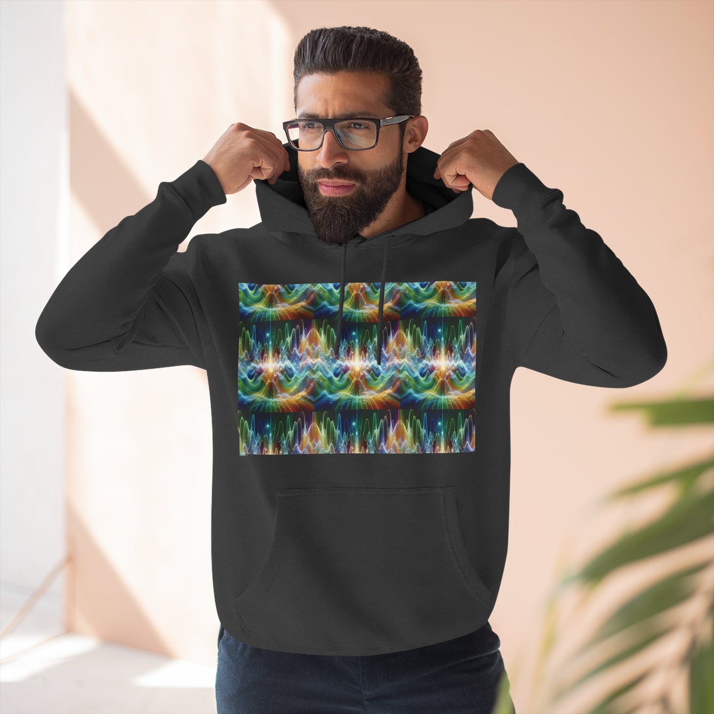 Fleece Hoodie - Frequency Waves Design