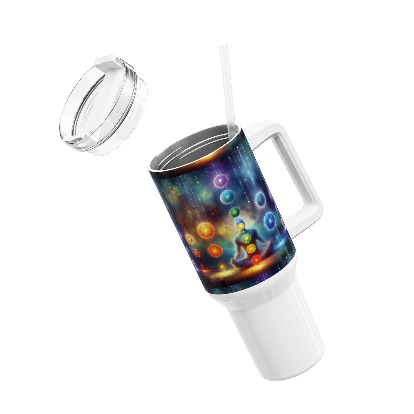 40oz Tumbler - Chakra Rainbow Design
