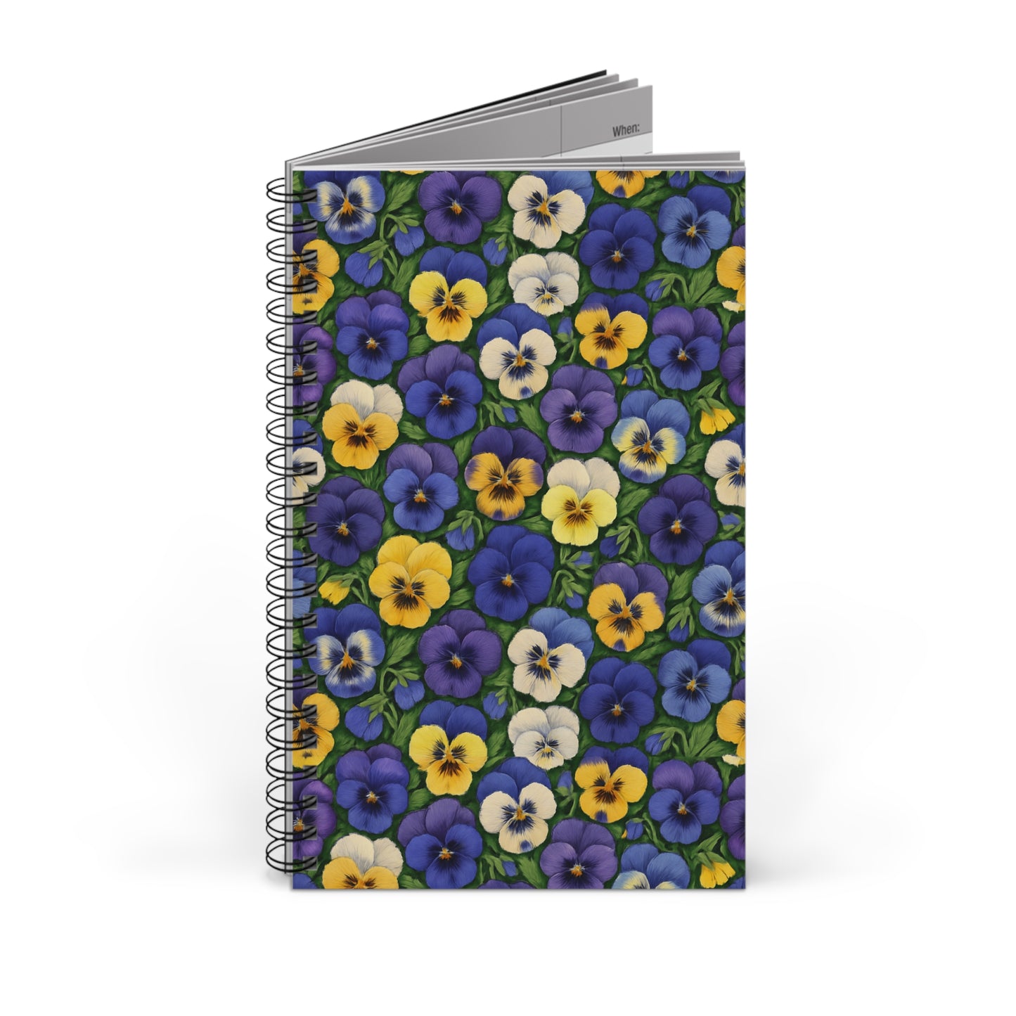 Spiral Journal - Pansy Pattern