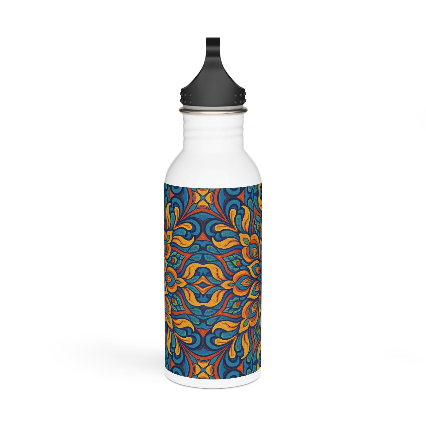 Kaleidoscope Stainless Steel Water Bottle - Colorful Insulated, Reusable Flask, Gym Hydration, Travel Tumbler, Unique Gift