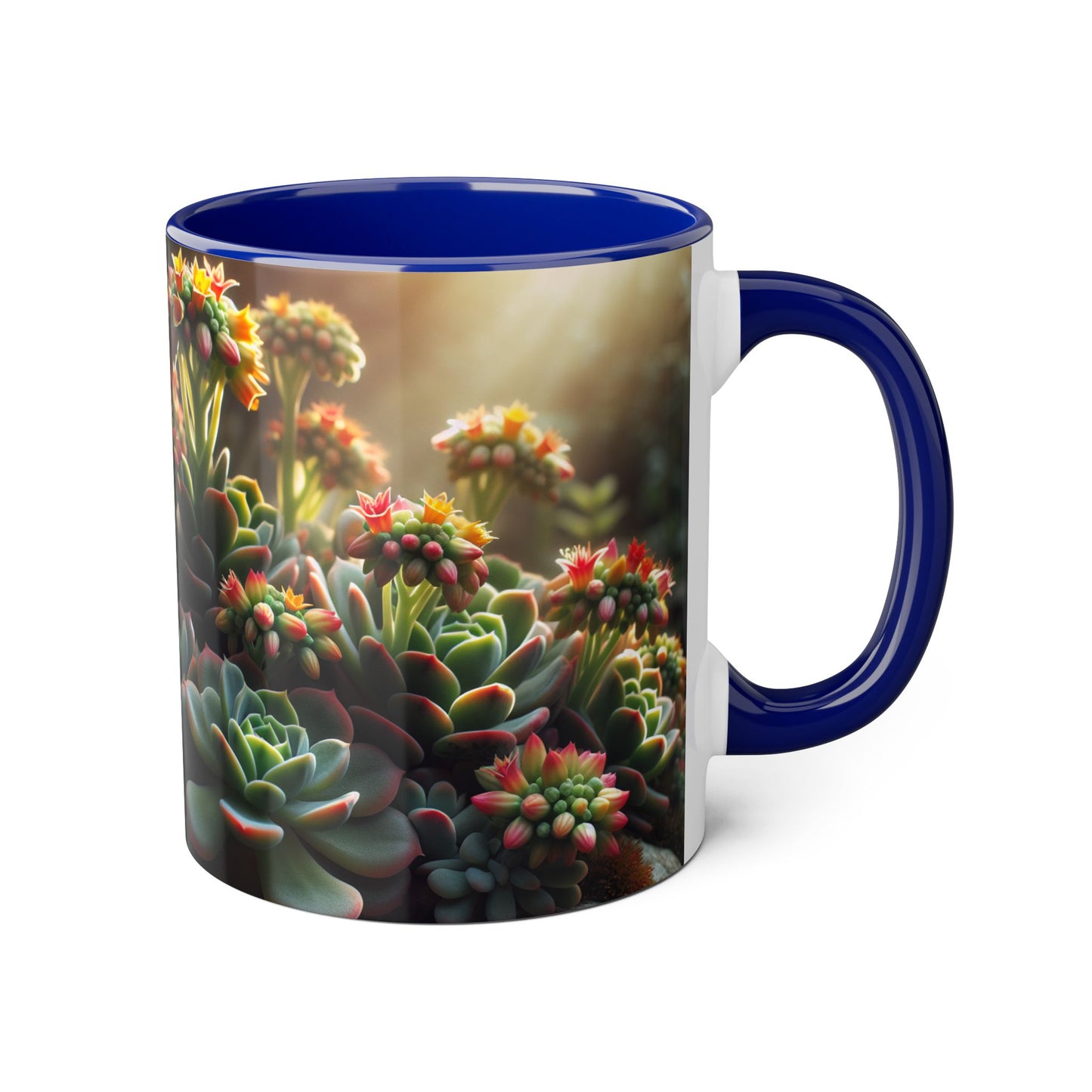 Succulent Mug, Echeveria Plant Coffee Cup, Gardening Gift, Botanical Tea Mug, Plant Lover Present, Cactus Ceramic Mug