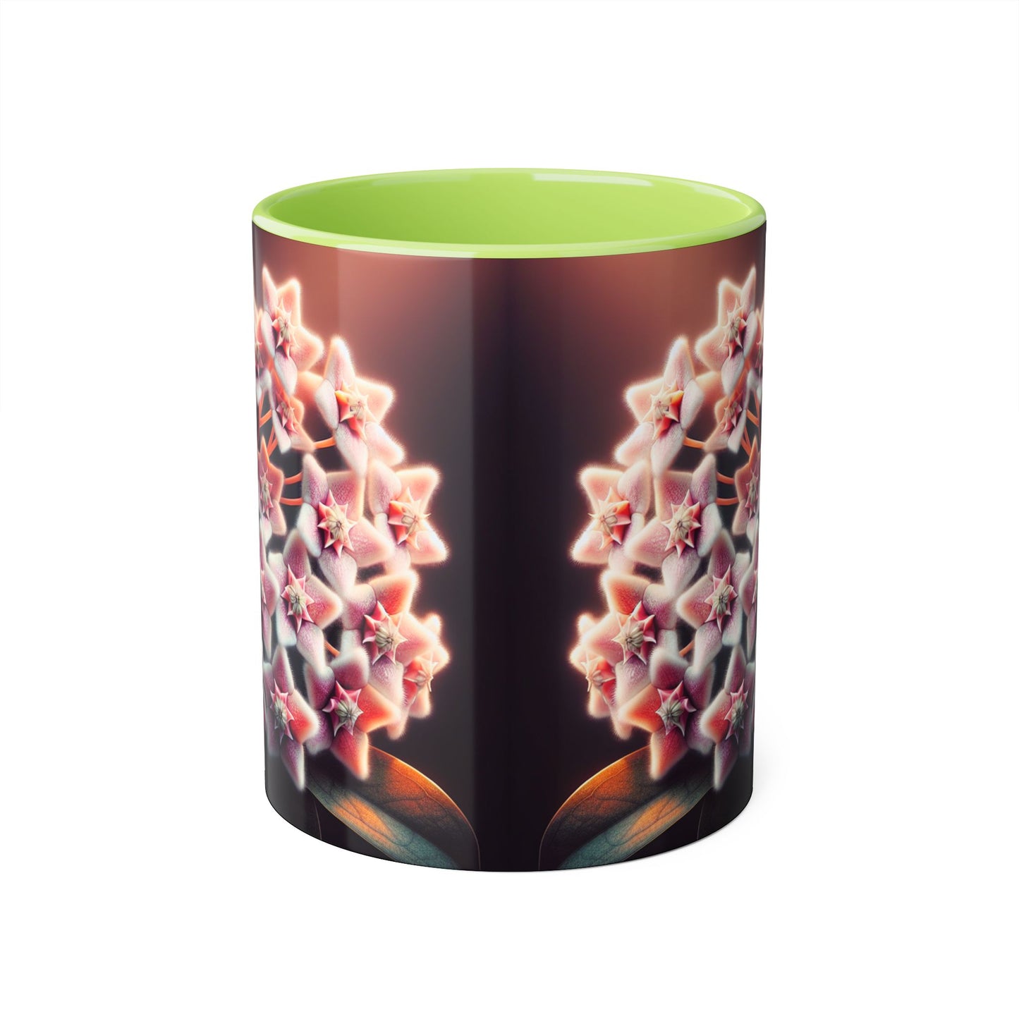 Hoya Bloom Accent Mug, Botanical Coffee Cup, Floral Tea Mug, Plant Lover Gift, Gardening Mug, Nature Inspired Mug