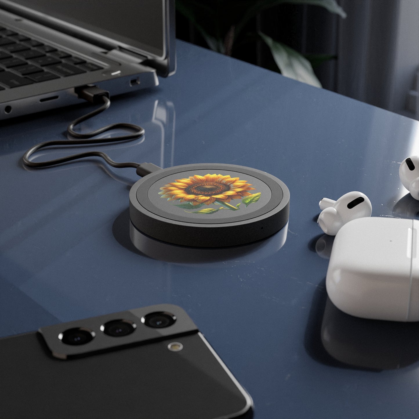 Wireless Charging Pad: Sunflower Design