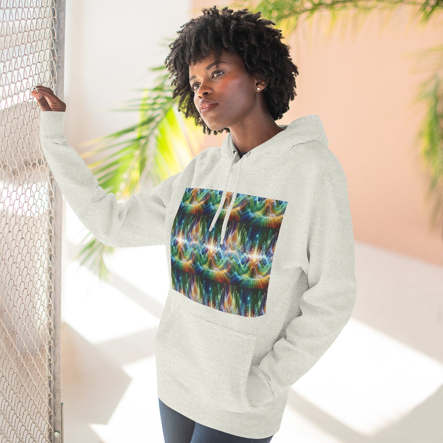 Fleece Hoodie - Frequency Waves Design