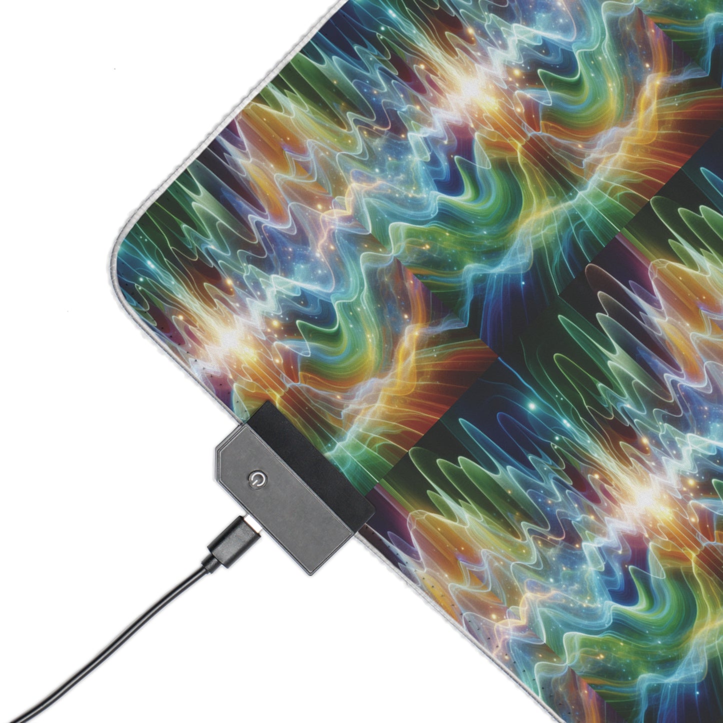 LED Gaming Mouse Pad: Healing Frequency Waves Design