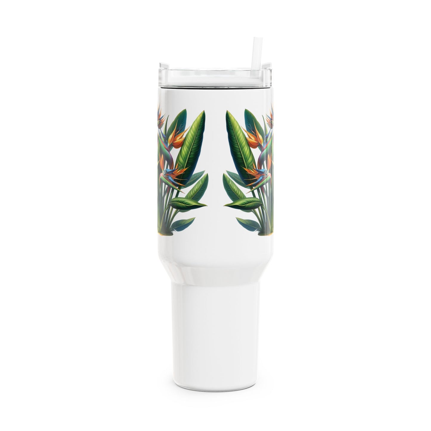 Bird of Paradise Plant Tumbler, 40oz - Tropical Paradise Floral Drinking Cup, Botanical Gift, Plant Lover Mug, Nature Inspired Water Bottle
