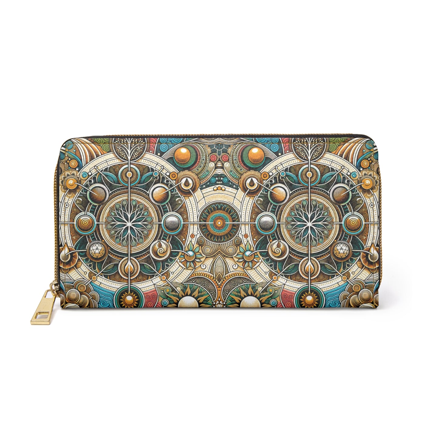 Zipper Wallet with Symbol of Life Design