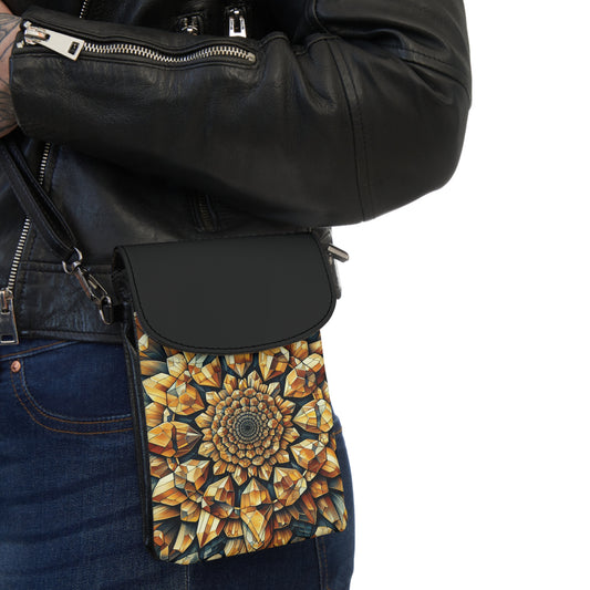 Phone Wallet - Citrine Geometric Pattern