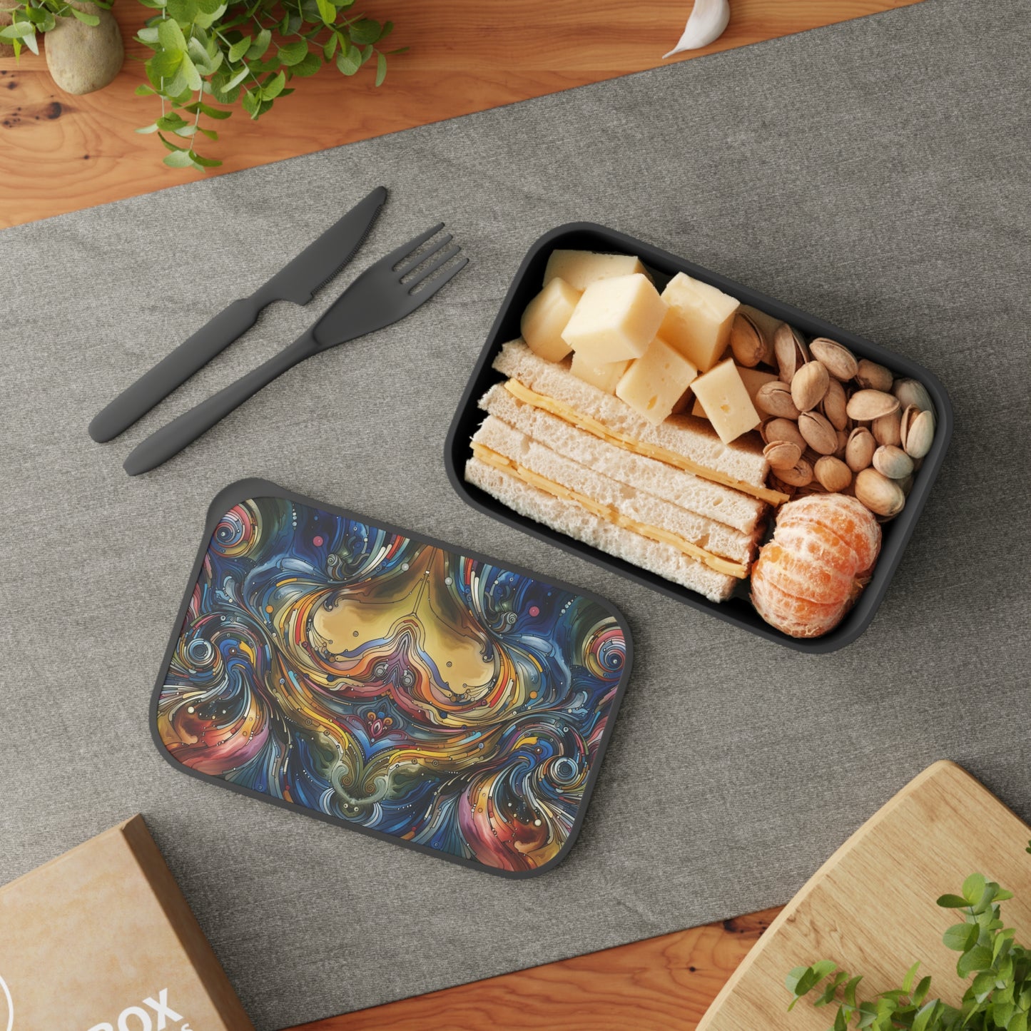 Bento Box - Energy waves, Eco Friendly lunch box set