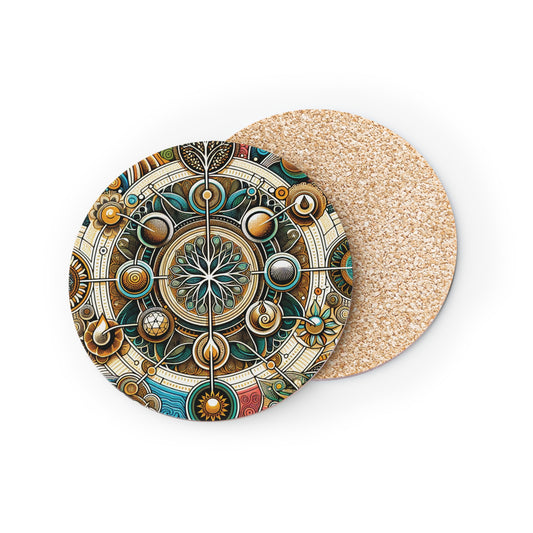Life Symbol Coasters, Mandala Drink Mats, Sacred Geometry Home Decor, Spiritual Gift, Boho Table Accessories