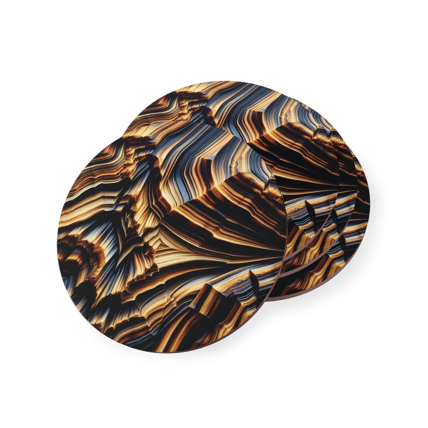 Tiger Eye Coasters, Set of 4, Drink Coasters, Bar Accessories, Home Decor, Housewarming Gift
