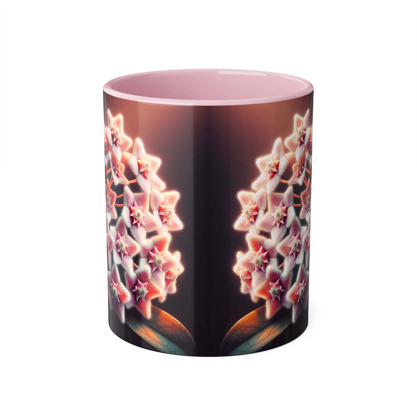 Hoya Bloom Accent Mug, Botanical Coffee Cup, Floral Tea Mug, Plant Lover Gift, Gardening Mug, Nature Inspired Mug