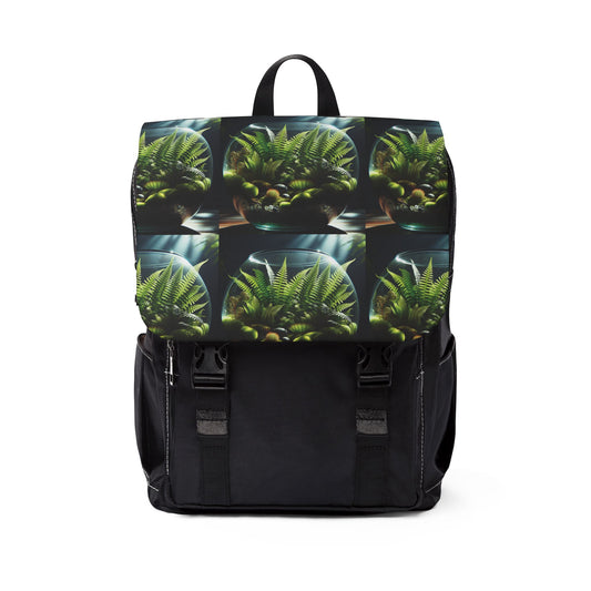 Green Fern Terrarium Shoulder Backpack