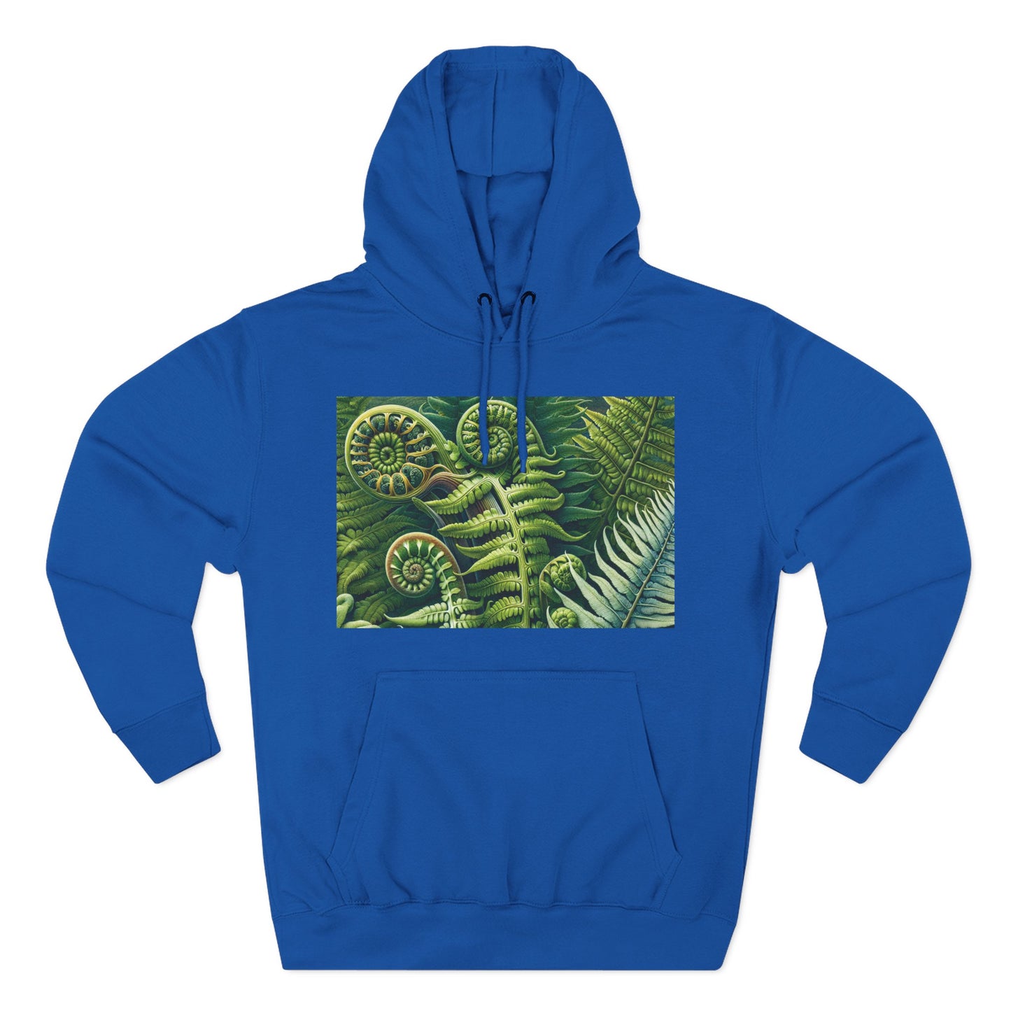 Nature-Inspired Three-Panel Fleece Hoodie for Outdoor Enthusiasts