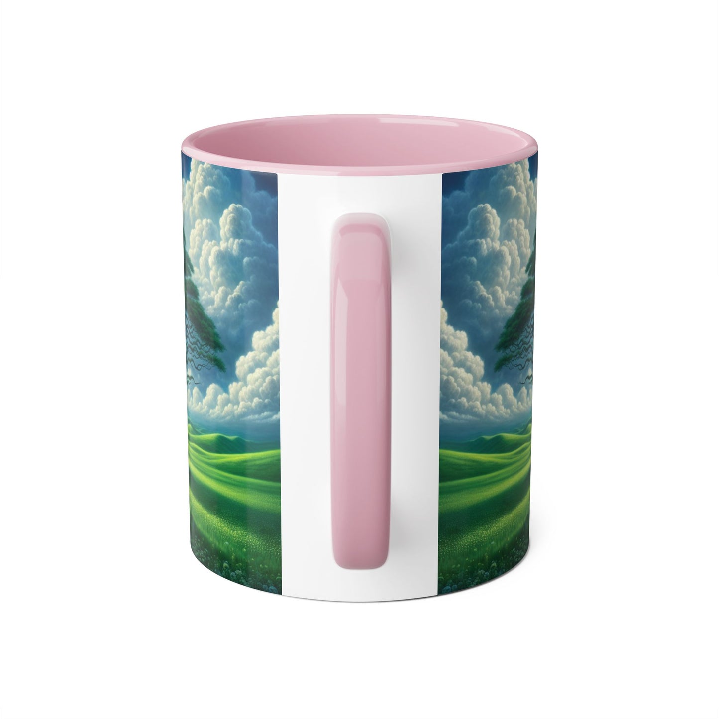 Chakra Tree Accent Mug, 11oz - Ceramic Tea Cup, Reiki Energy Drinkware, Spiritual Gift, Yoga Meditation Coffee Mug, Tree of Life Kitchen