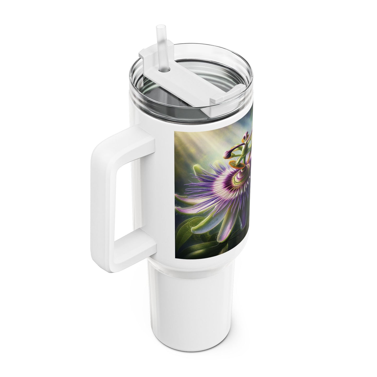40oz Tumbler - Passionflower Bloom Design