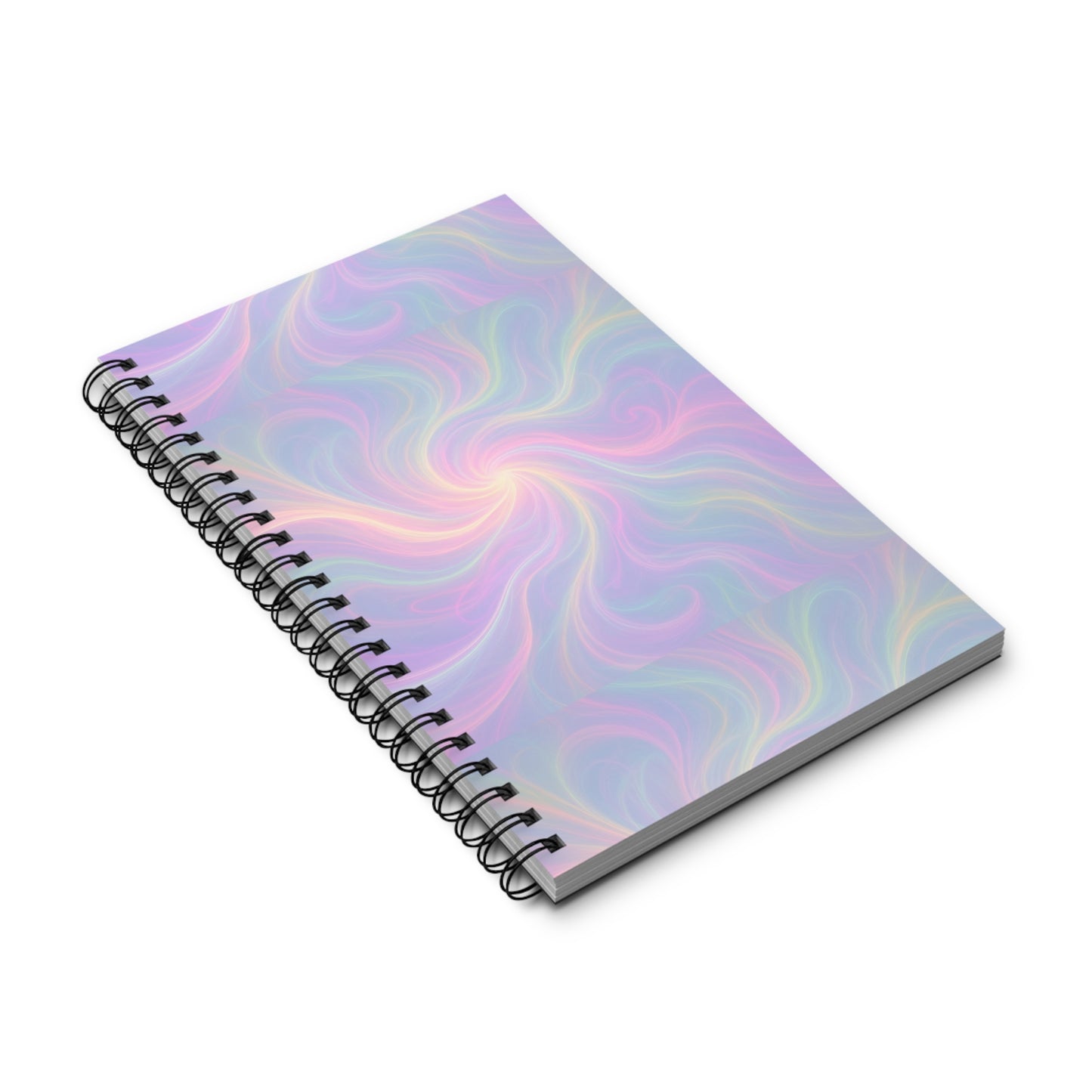 Pastel Energy Waves Spiral Journal