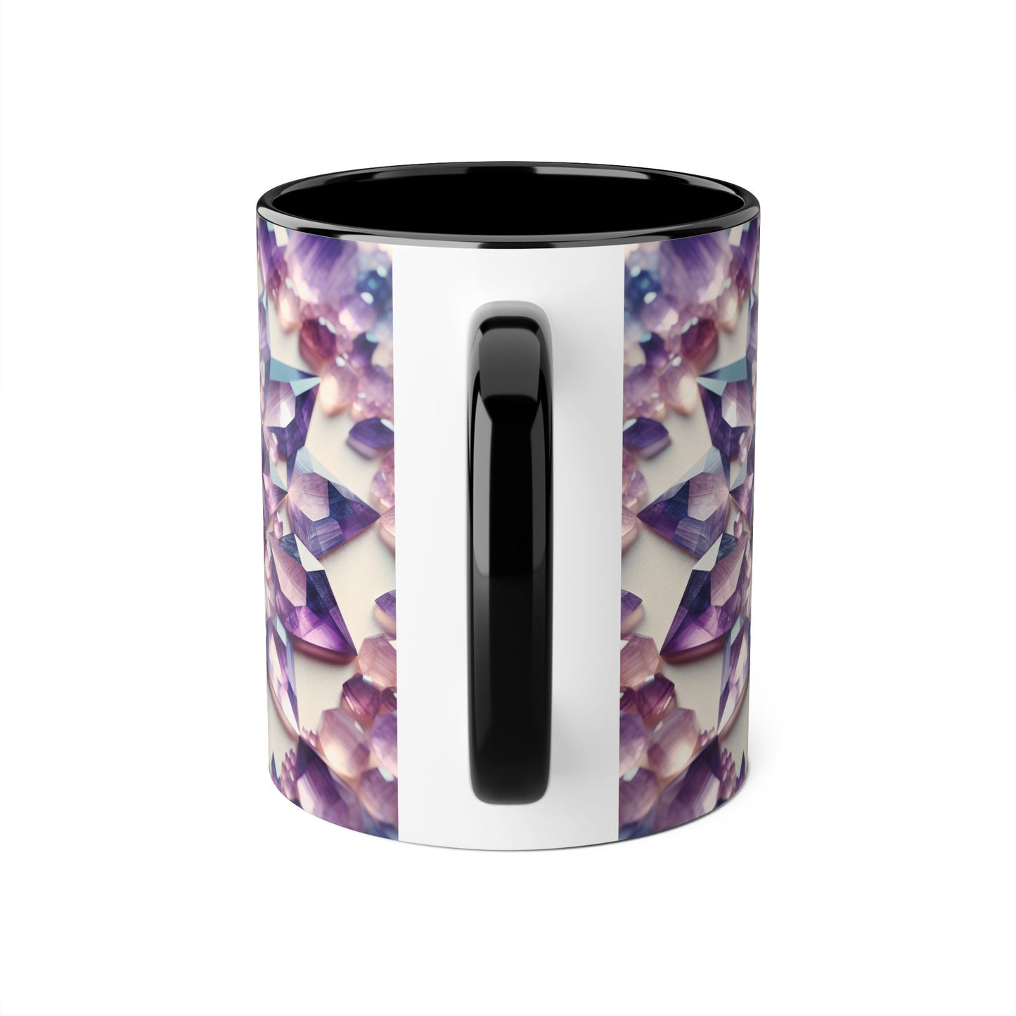 Elegant Purple Crystal Accent Mug, Unique Gift for Gem Lovers, Decorative Coffee Cup, Birthday Present, Home Office Decor