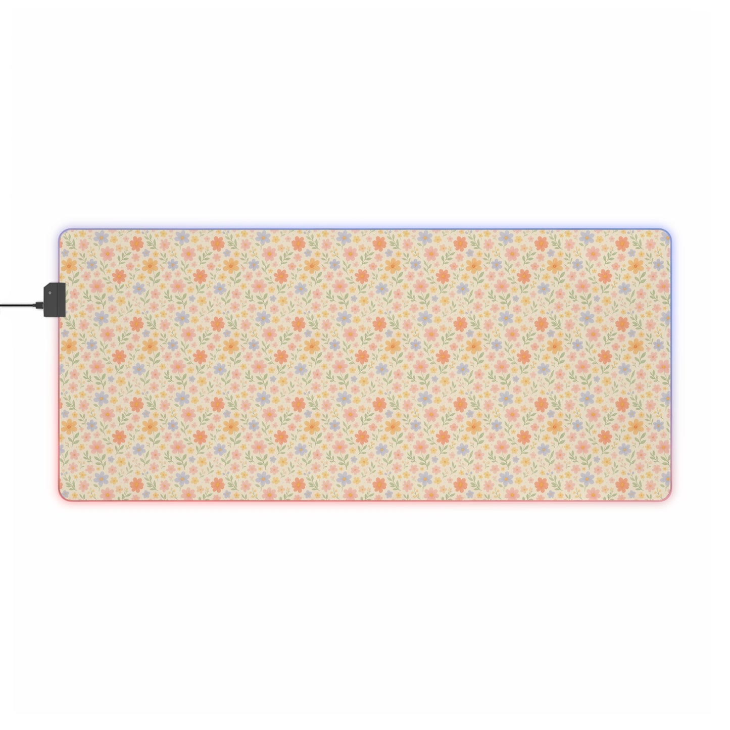 LED Gaming Mouse Pad - Dainty Floral Design