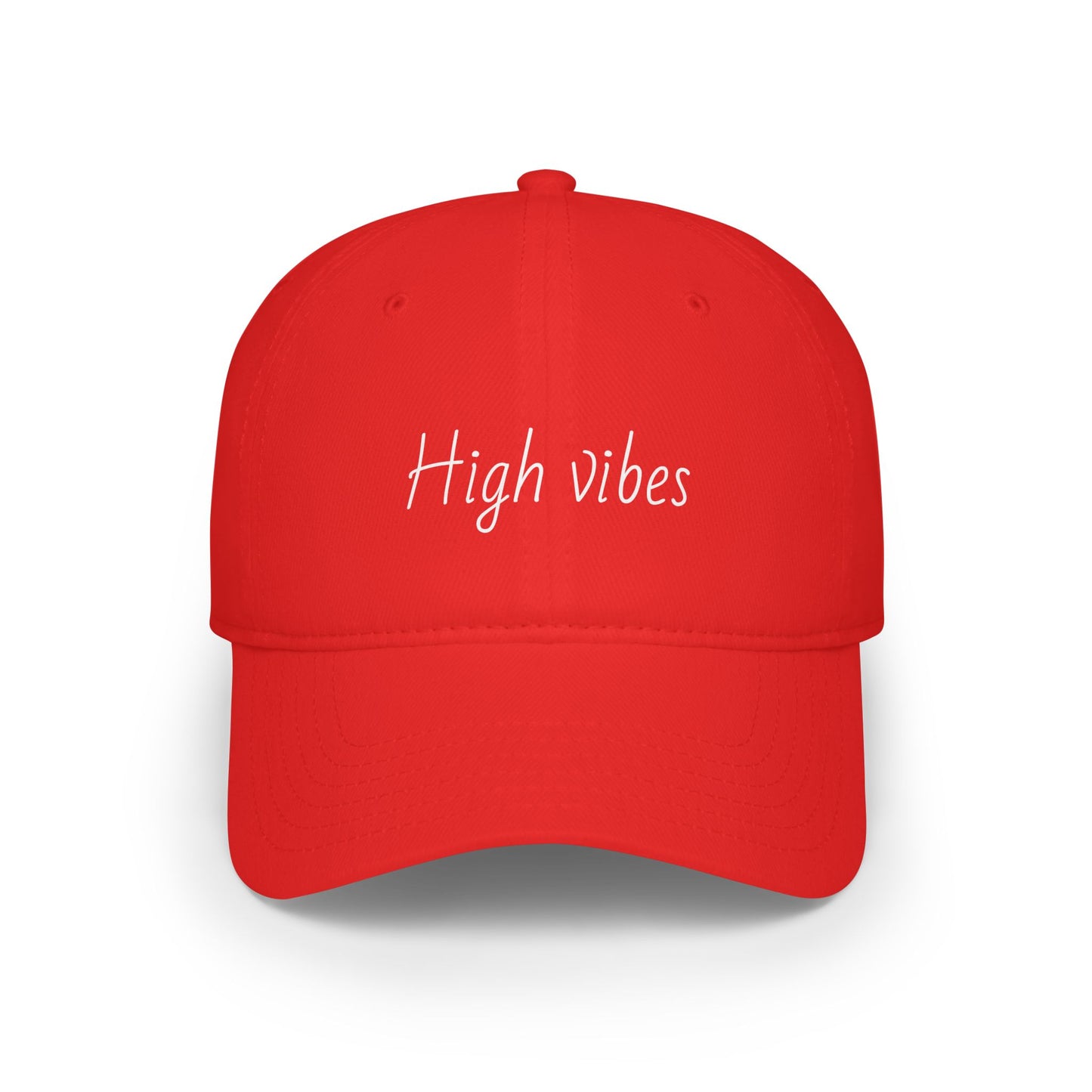 High Vibes Baseball Cap - Trendy Low Profile Hat for Summer Fun, Outdoor Activities, Gift for Friends, Adjustable Cap