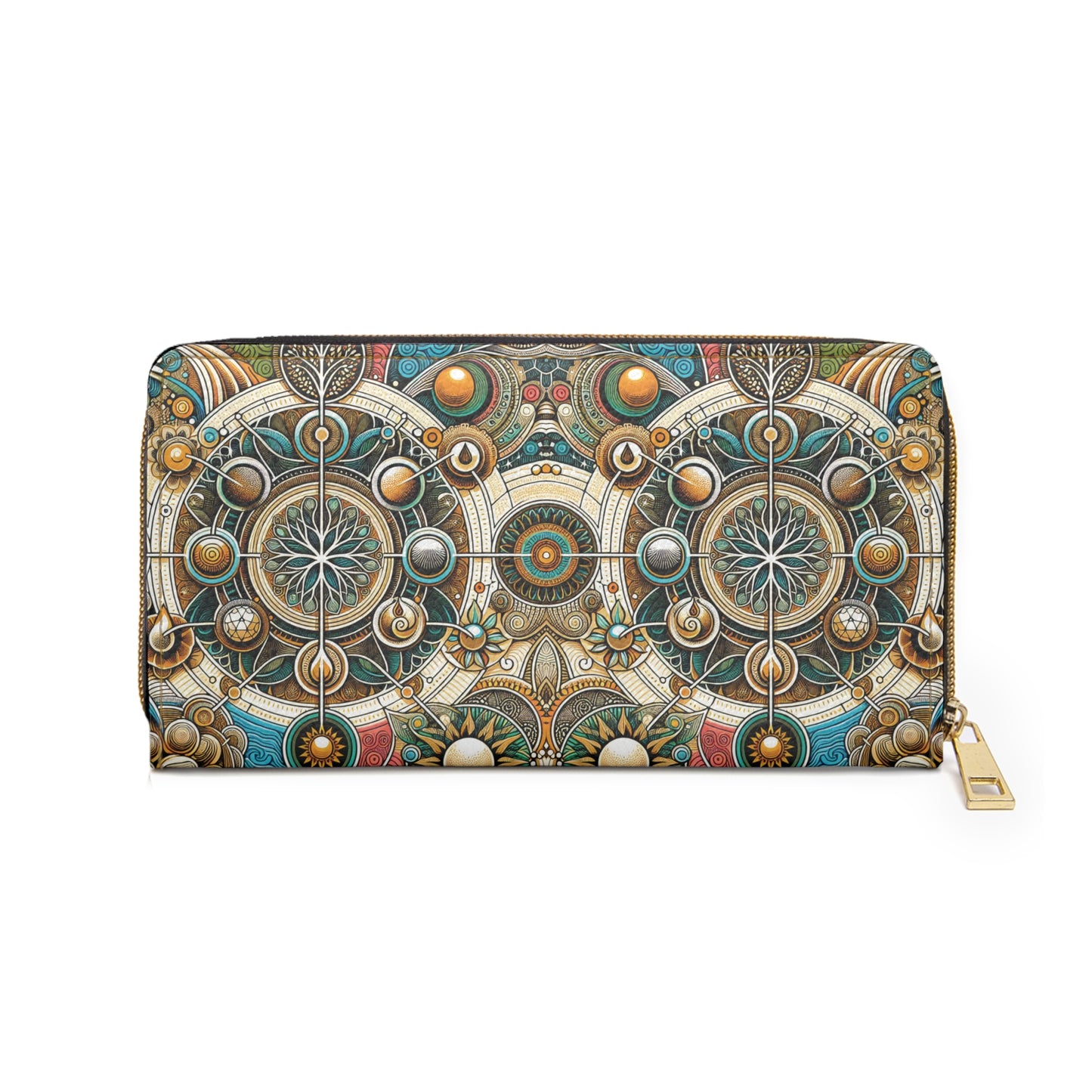 Zipper Wallet with Symbol of Life Design