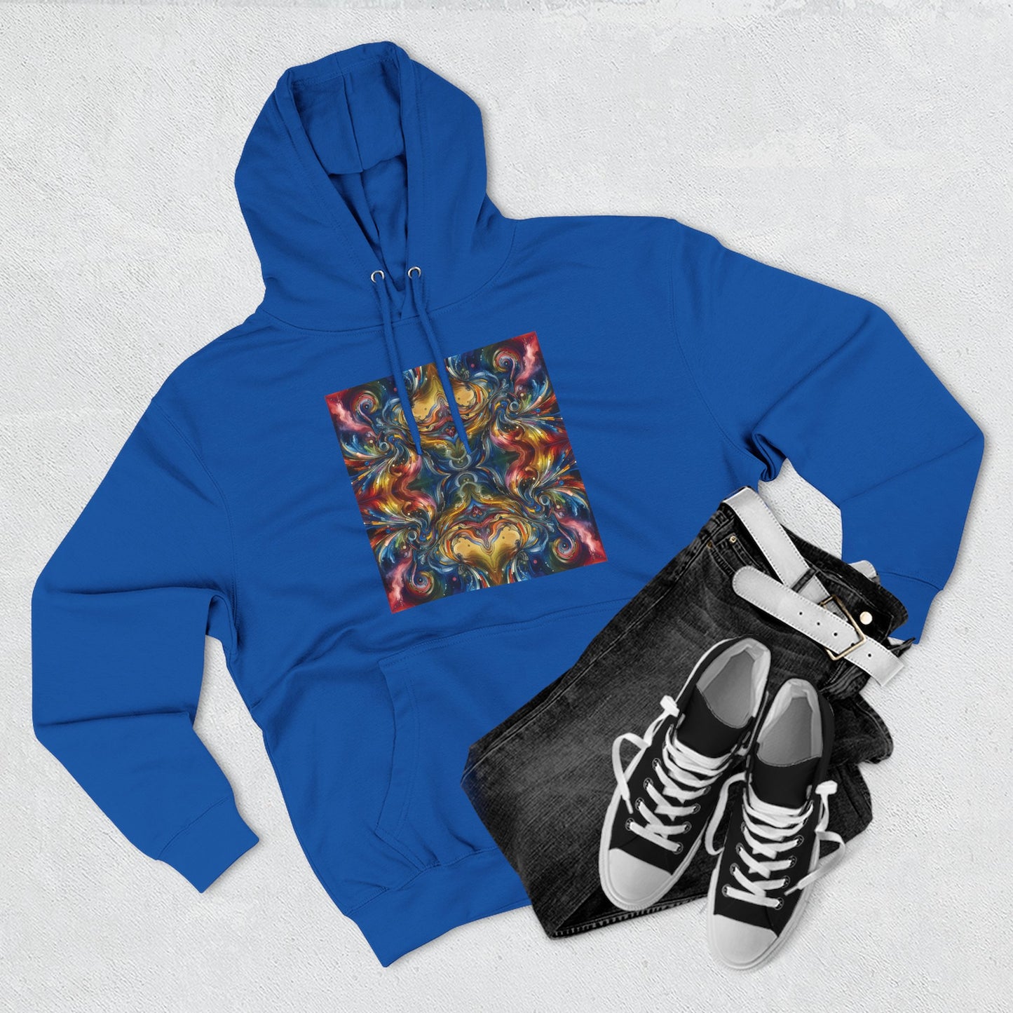 Fleece Hoodie - Energy Wave Design