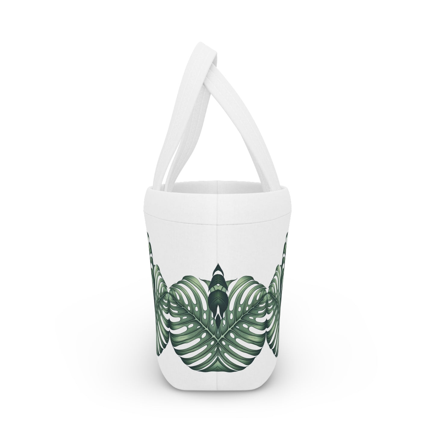 Monstera Leaves Lunch Bag - Tropical Insulated Tote, Reusable Cooler, Botanical Carryall, Plant Lover Gift