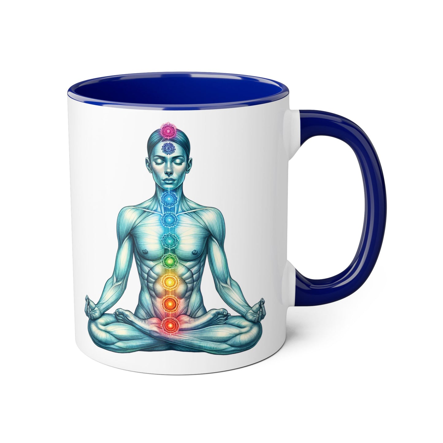 Chakra Meditation Mug, Spiritual Coffee Cup, Yoga Gift, Energy Healing Drinkware, Zen Home Decor, Mindfulness Mug
