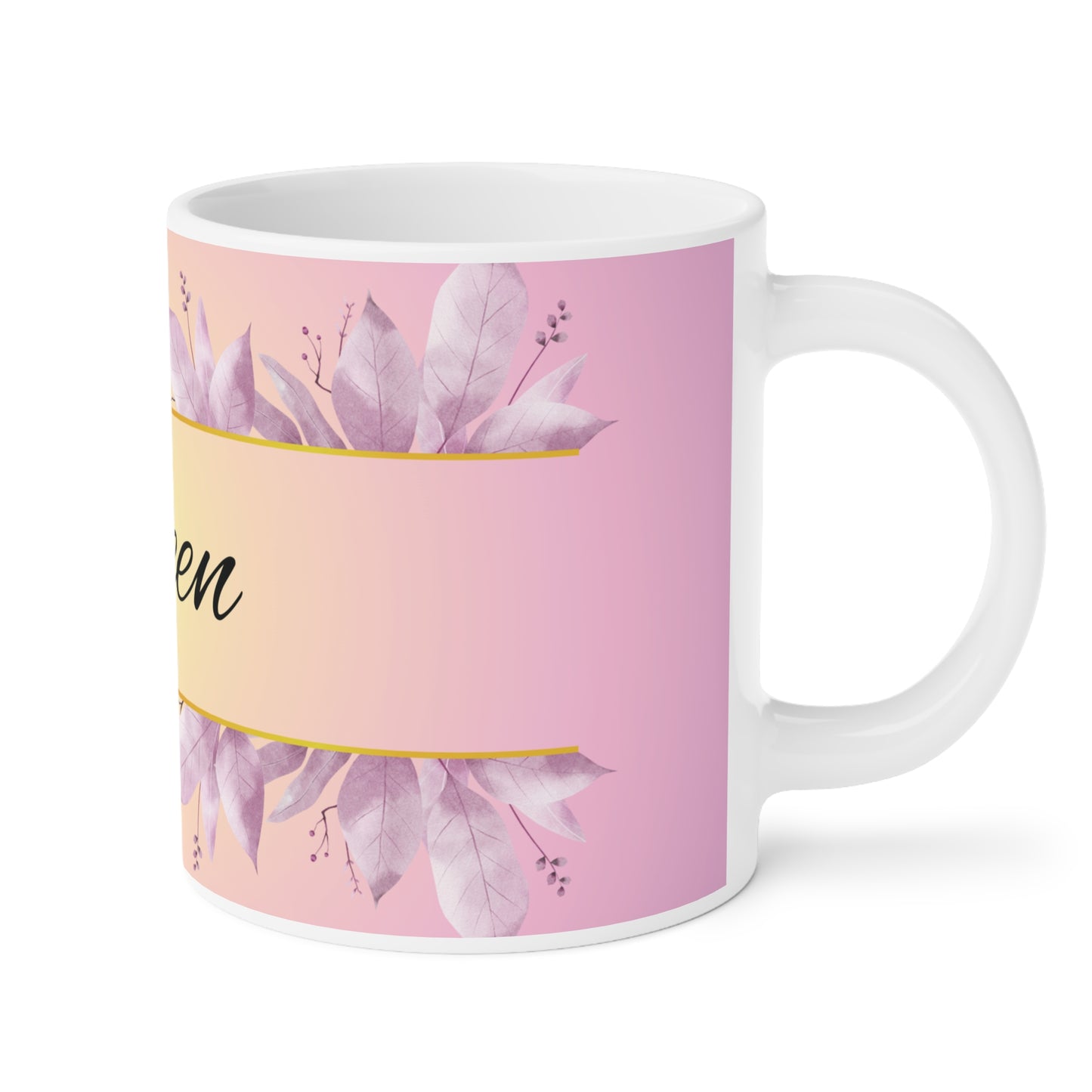 Queen Ceramic Mug - Crown Design, Coffee Cup, Tea Mug, Gift for Her, Feminine Mug, Birthday Present