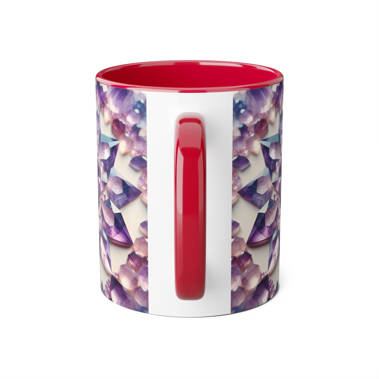Elegant Purple Crystal Accent Mug, Unique Gift for Gem Lovers, Decorative Coffee Cup, Birthday Present, Home Office Decor