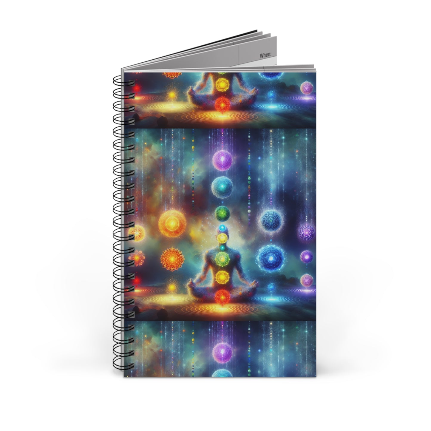 Chakra Spiral Journal, Meditation Notebook, Spiritual Organizer, Healing Writing Journal, Colorful Note Book, Gift for Mindfulness