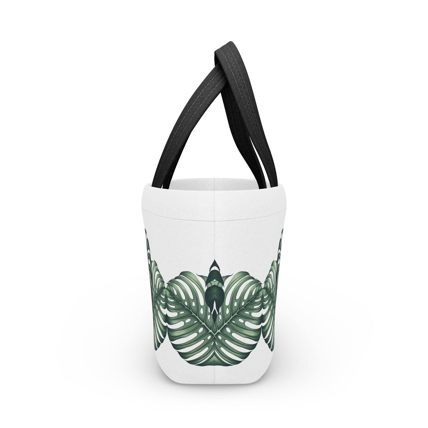 Monstera Leaves Lunch Bag - Tropical Insulated Tote, Reusable Cooler, Botanical Carryall, Plant Lover Gift