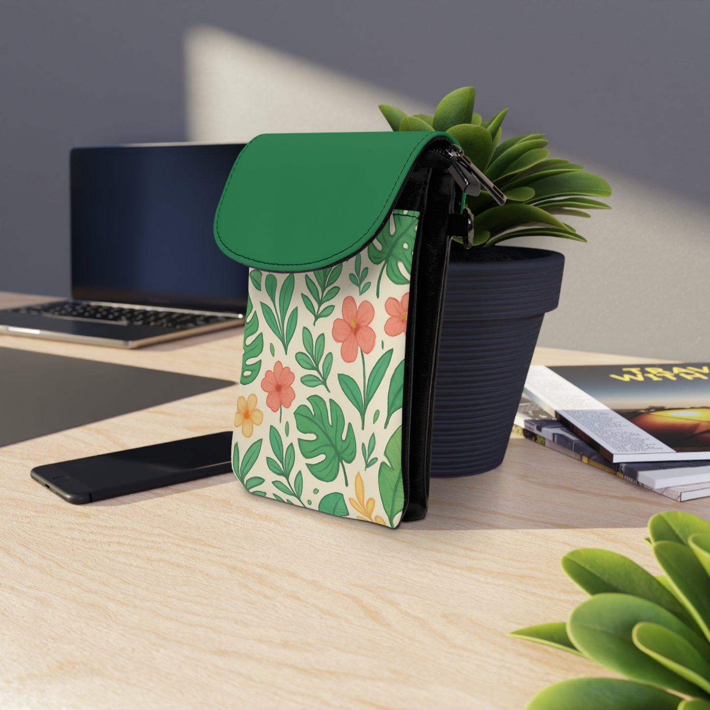 Phone Wallet - Cute Tropical Design