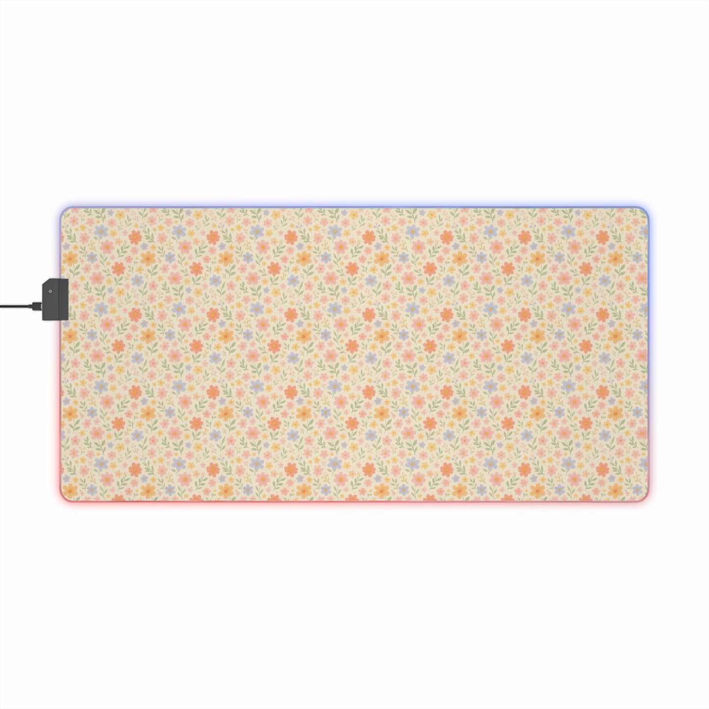 LED Gaming Mouse Pad - Dainty Floral Design