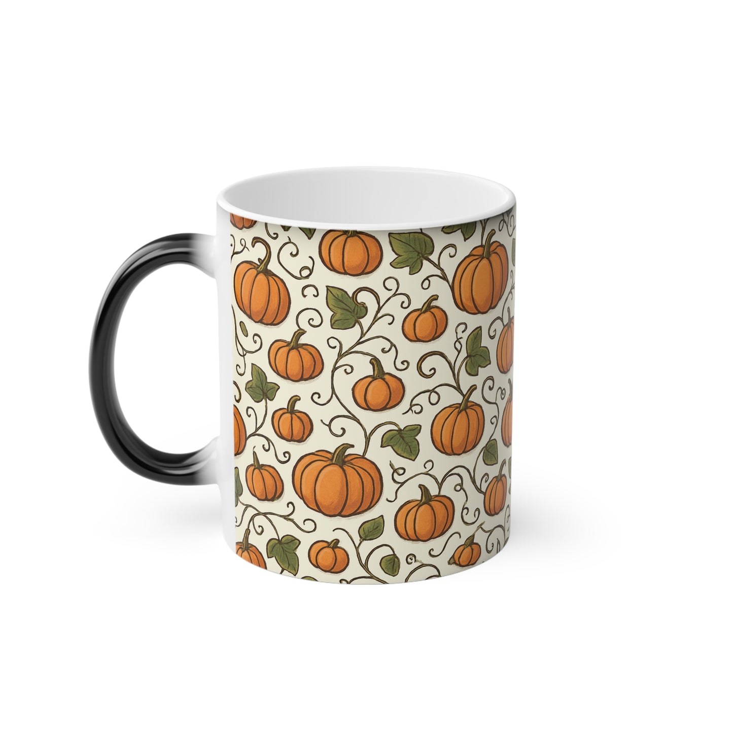 Magic Mug, Autumn Pumpkins Design, Color Changing Mug, Fall Kitchen Decor, Thanksgiving Gift, Halloween Cup