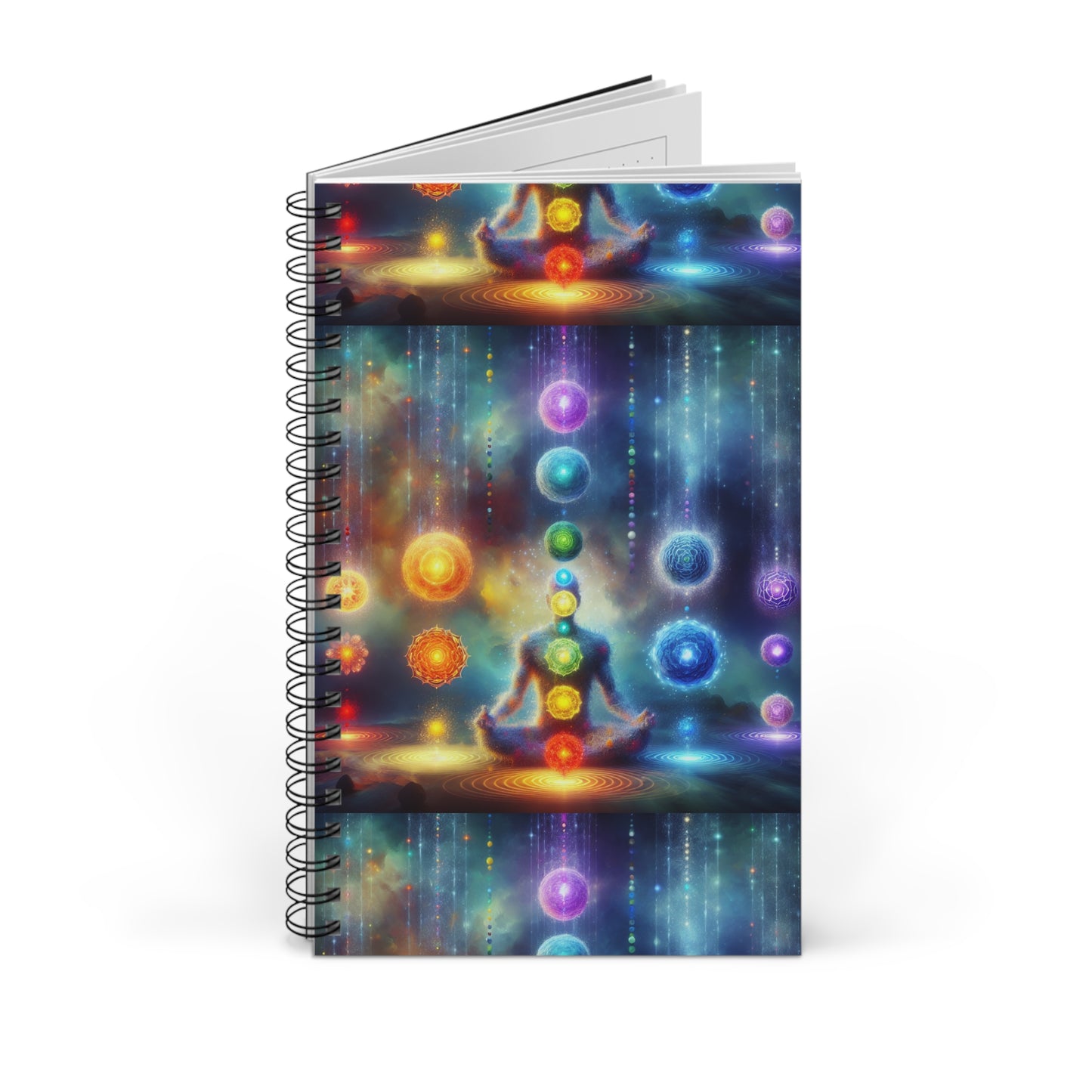 Chakra Spiral Journal, Meditation Notebook, Spiritual Organizer, Healing Writing Journal, Colorful Note Book, Gift for Mindfulness