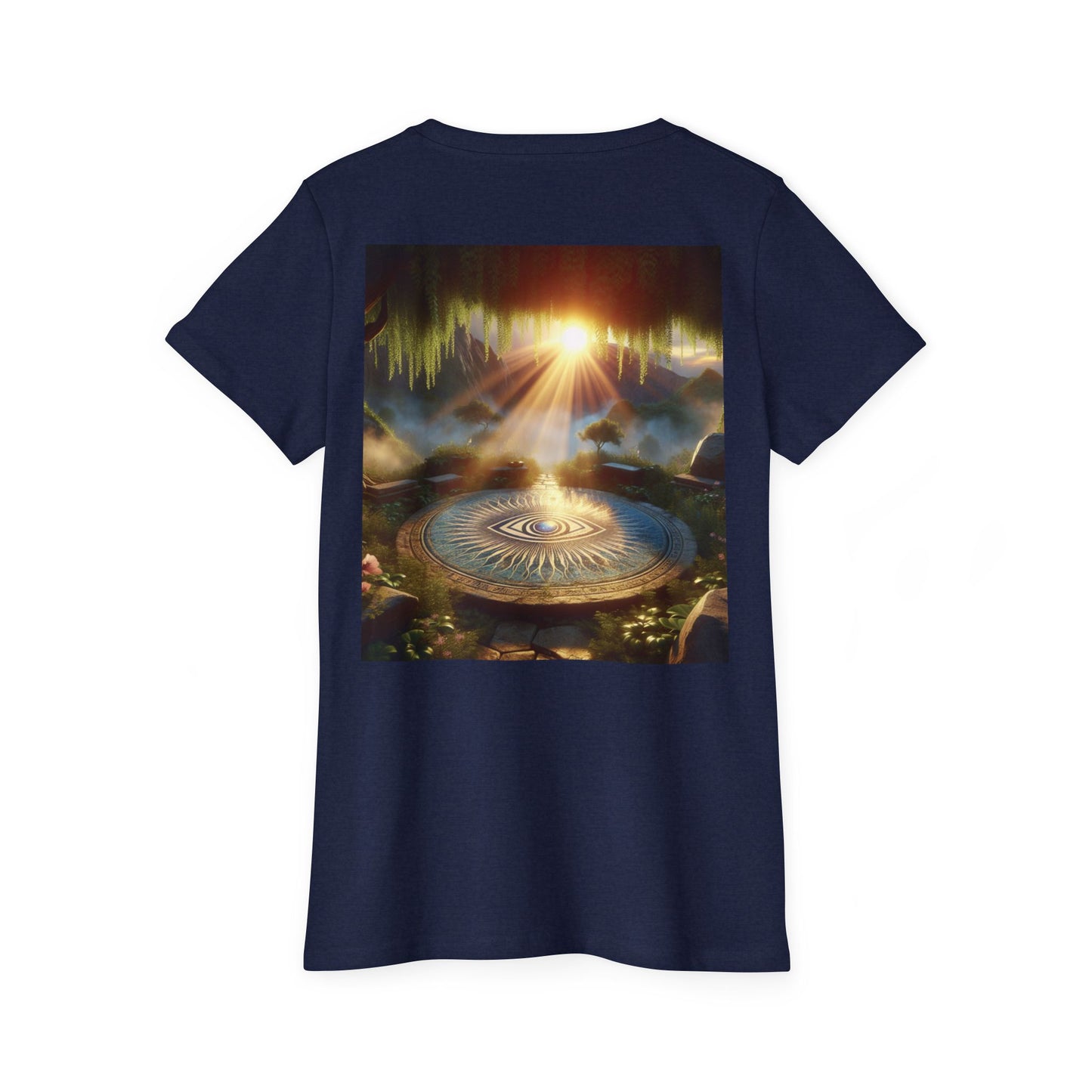 Women’s Organic Short Sleeve T-Shirt with Mystic Sunrise Design