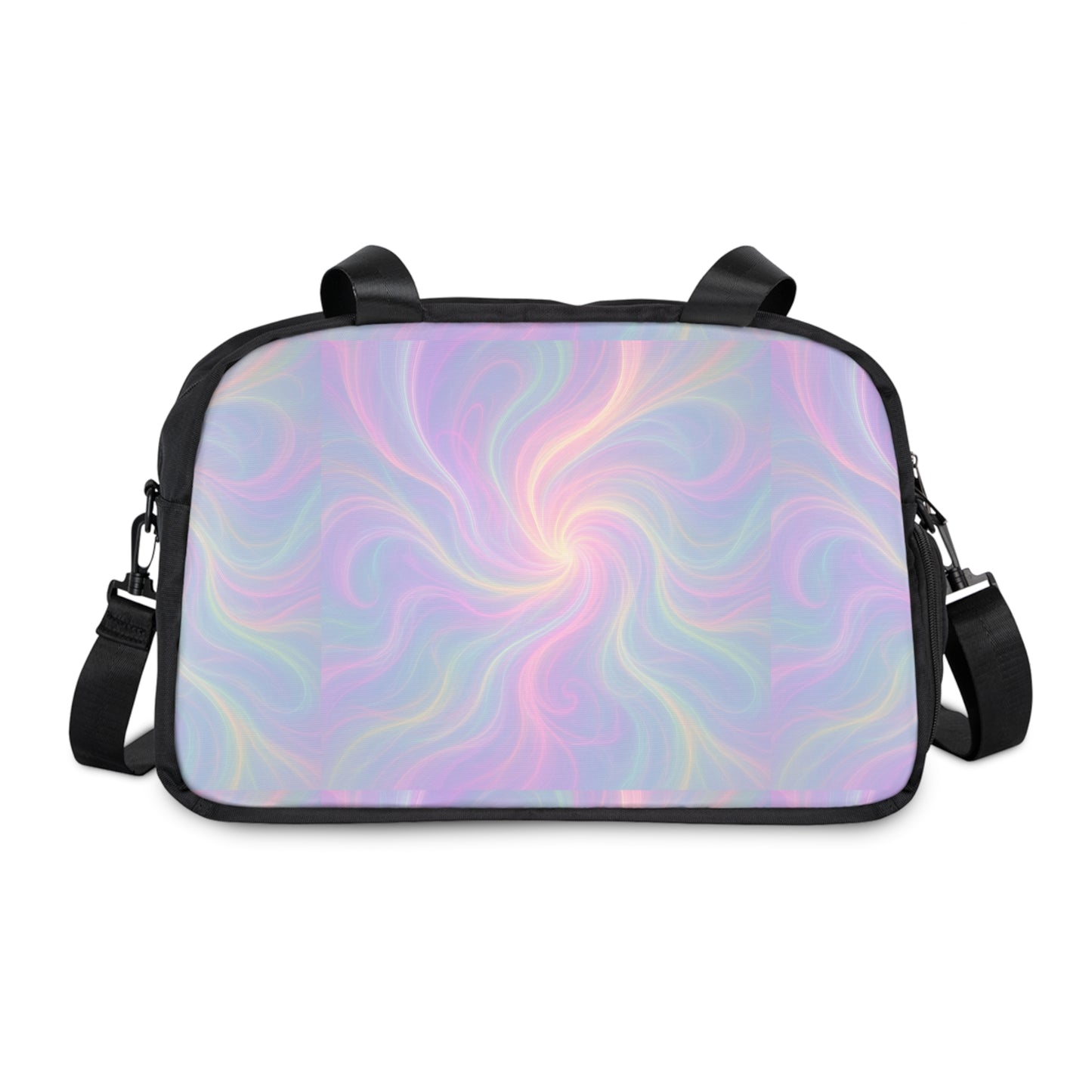 Vibrant Fitness Handbag - Gym Bag, Workout Tote, Travel Purse, Pastel Swirl Design, Yoga Accessories