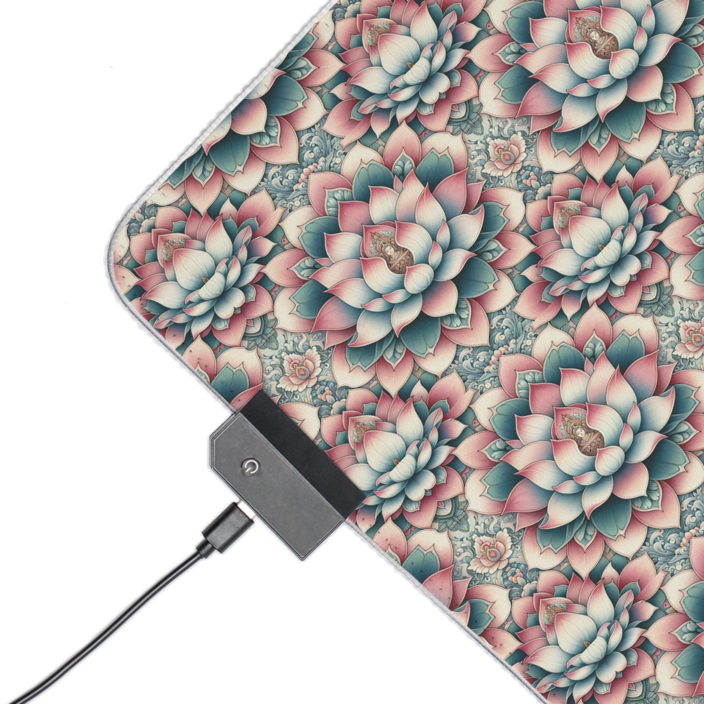 LED Gaming Mouse Pad - Lotus Blossom Design