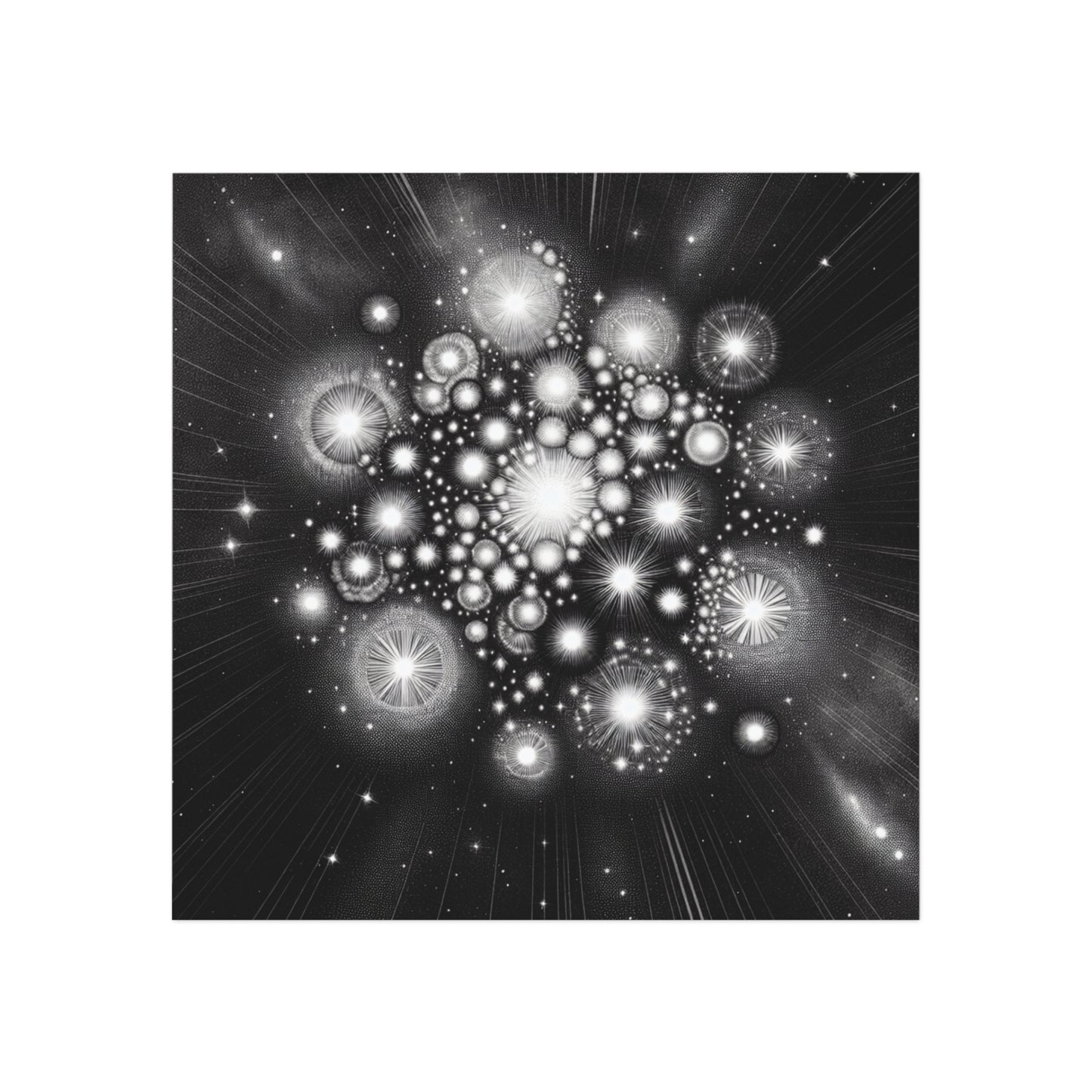 Star Cluster Square Magnet, Fridge Magnet, Magnetic Decor, Astronomy Gift, Space Theme Magnet, Celestial Decor