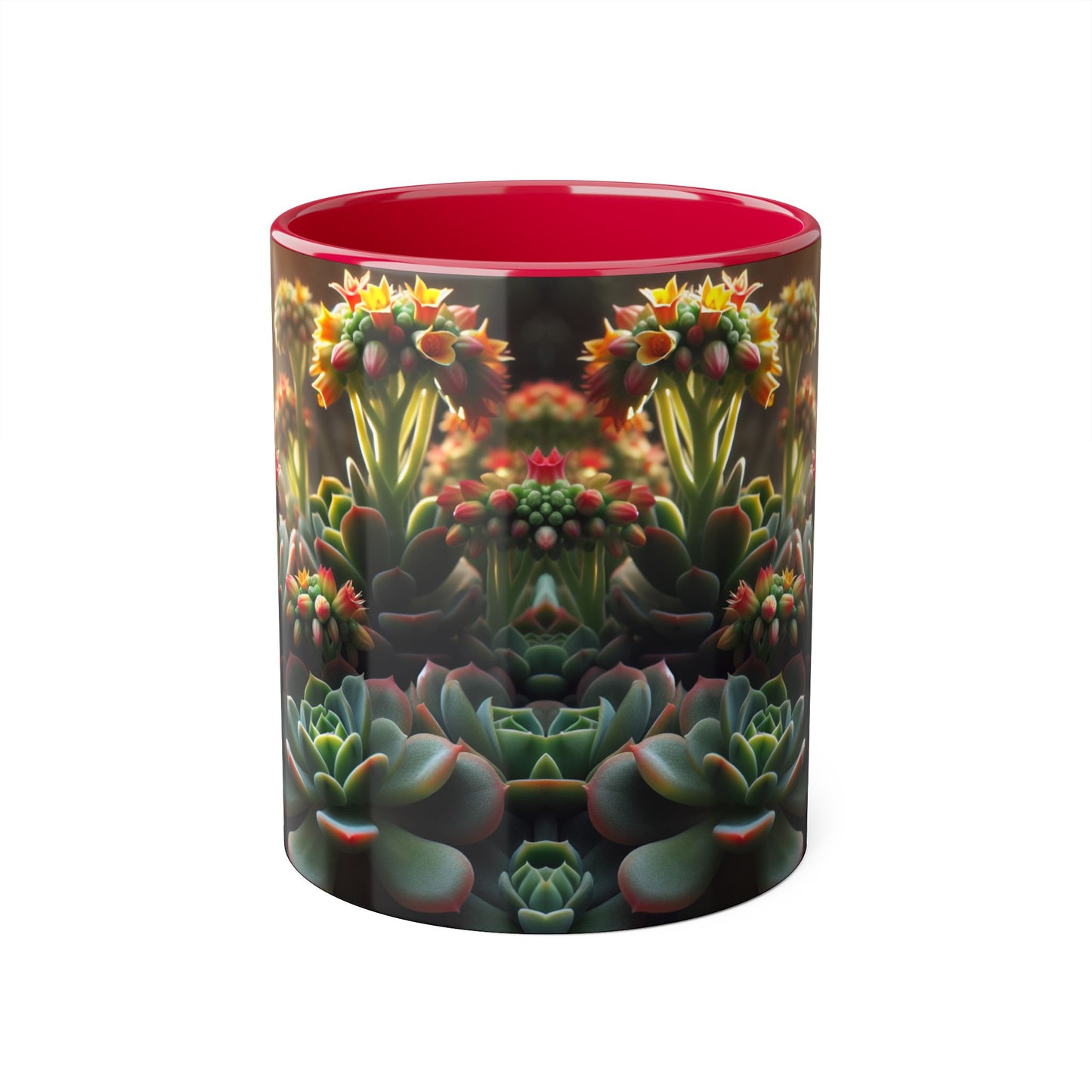 Succulent Mug, Echeveria Plant Coffee Cup, Gardening Gift, Botanical Tea Mug, Plant Lover Present, Cactus Ceramic Mug